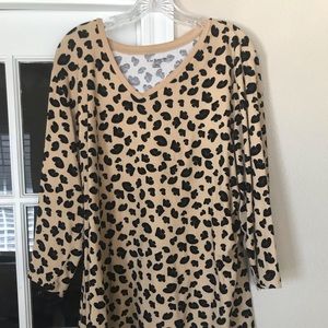 Kim Rogers leopard print top, barely worn, size 2X.